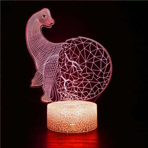 3D night light for dinosaur toy dinosaur egg toy childrens birthday Christmas gift table lamp bedroom atmosphere decoration lig