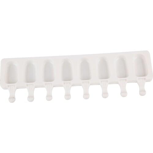 8-Cavity Silicone Ice Cream Mold Small Sllipse Shape DIY Homemade Popsicle Moulds Dessert Ice Pop Lolly Maker Reusable Tools