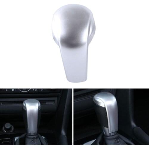 BBQ@FUKA Car Gear Shift Knob Covers Trim Chrome Lid ABS Car Styling Interior Accessories Fit For Mazda 6 Atenza 14-2017