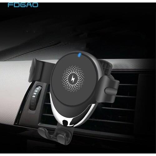FDGAO 15W Automatic Wireless Car Charger For iPhone 11 Pro XS X XR 8 Samsung S10 S9 S8 Air Vent Mount Fast Charging Phone Holder