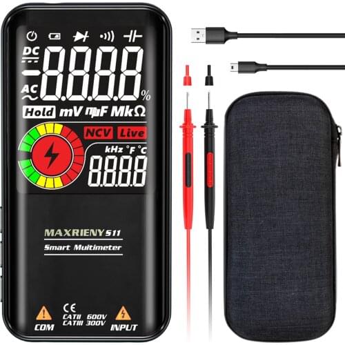 MAXRIENY S10/S11 Digital Multimeter Temperature NCV Voltage Resistance Capacitance Frequency Duty Ratio Diode Test Function