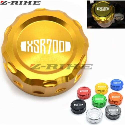 For Yamaha XSR700 8 Colors CNC Aluminum Motorcycle Rear Brake Fluid Reservoir Cover Cap For Yamaha XSR700 XSR 700 XSR-700 MT07