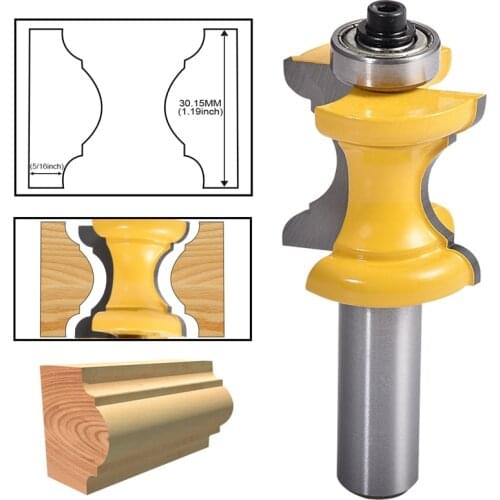 HOEN 1/2 " Shank T-Slot Cutter Router Bit "T" Type Slotting Milling Cutter T-Track Jointing Milling Cutters Tools for Woodwork
