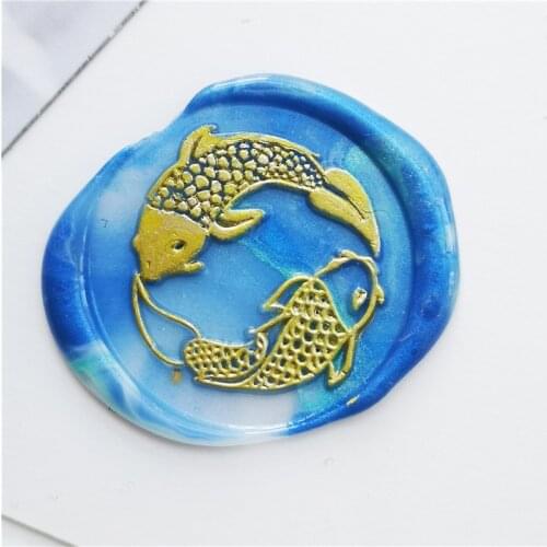 Koi Fish wax seal stamp kit, Koi Fish wax seal stamp Gift, Animal wax seal stamp wedding, Wax seal stamp Gift for kids