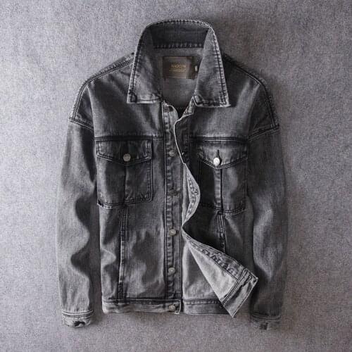 Men Jackets High Quality Spliced Designer Denim Jacket Fashion Streetwear Casual Coats Blue Black Gray Hip Hop Jacket Hombre