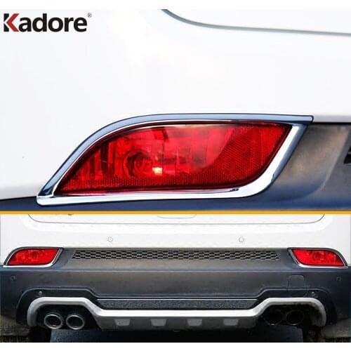 Rear Fog Light Lamp Cover Trim For Jeep Compass 2017 2018 2019 2020 2021 Chrome Tail Foglight Frame Trims Car Accessories 2PCS