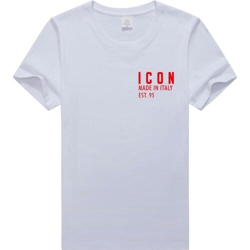 DSQ2 summer style new Fashion 100% cotton Mens womens T-shirt casual O-Neck T-shirt short sleeve tees ICON letter T-shirt for