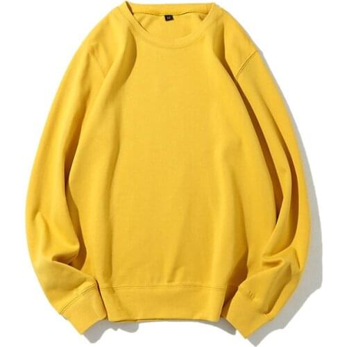 Autumn Male Long Sleeve T-Shirts Coat Men High Quality 280g Cotton Pullovers Shirt O-Neck Sweatshirt Tops Clothing Wholesale