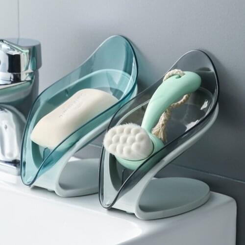 Leaf Shape Soap Box Bathroom soap holder Dish Storage Plate Tray Bathroom Soap Holder Case Bathroom Supplies bathroom gadgets