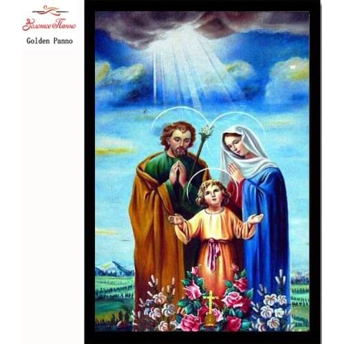 Golden Panno Needlework DIY DMC Cross stitch Sets For Embroidery kits Precise unprinted religion Patterns Counted Cross-stitch08