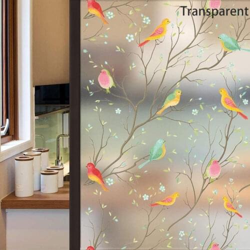 Glass Window Sticker Self-Adhesive Static Cling Privacy Window Film Anti Uv Insulation Window Decal for Glass Kitchen Home Decor