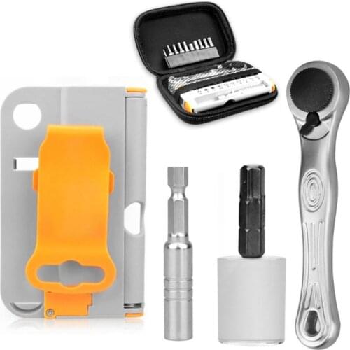 New 20 In 1 Socket Wrench Set Screwdriver Socket Drive Two-way Ratchet Wrench Spanner For Bicycle Motorcycle Car Repairing Tool