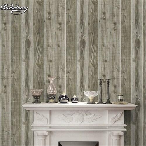 Beibehang Retro simulation wood grain wallpaper 3D three - dimensional tree pattern wood clothing shop Internet cafes wallpaper