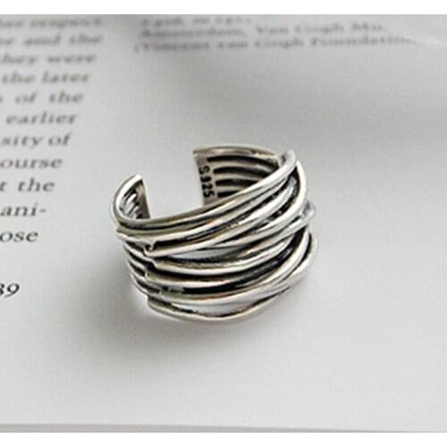 Charming Open Layer Chains Ring for Women Vintage Boho Party Rings Gothic Punk Jewelry Gifts for Girls