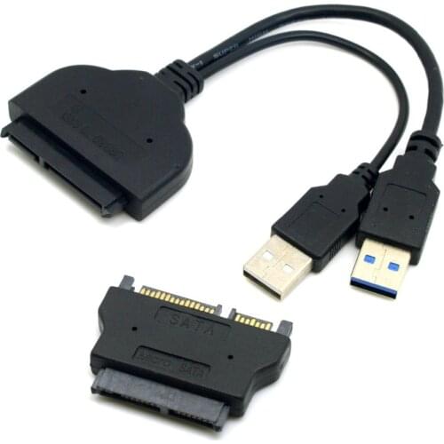 USB SATA Adapter USB 3.0 to Micro SATA 7+9 16Pin Cable External Hard Drive Converter for 2.5" 1.8" inch Micro SATA SSD /HDD
