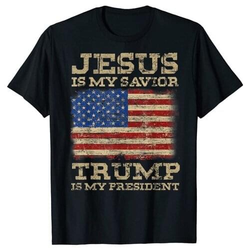 Jesus Is My Savior Trump Is My President Tee Trump 2020 Gift T-Shirt