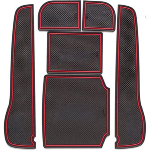 Anti-Slip Gate Slot Mat Rubber Coaster for Honda Crosstour 2010 2011 2012 2013 2014 2015 Accessories Car Stickers 6PCS