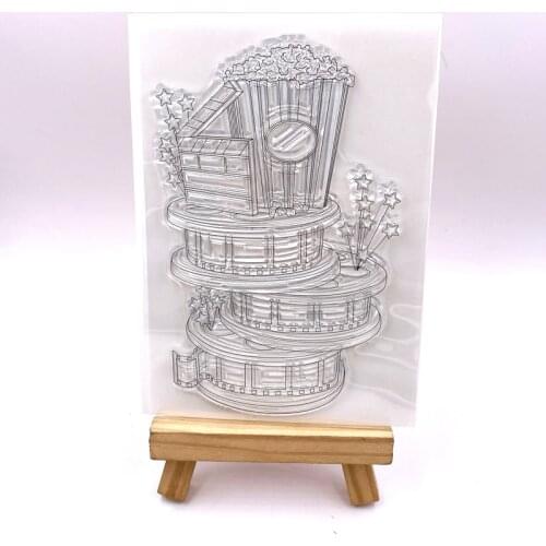 ZFPARTY Movie/ popcorn Transparent Clear Silicone Stamps for DIY Scrapbooking/Card Making/Kids Crafts Fun Decoration
