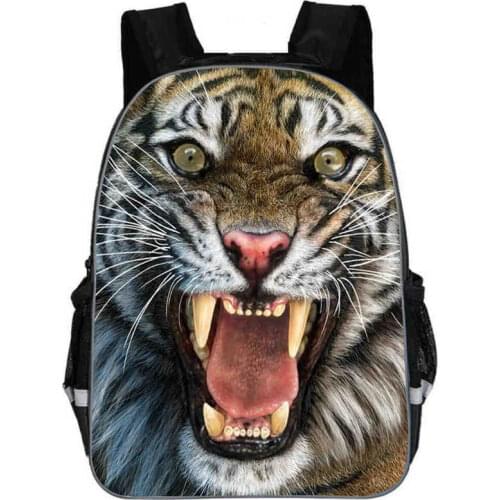 Animal Lion Tiger Kids Backpack Travel Backpacks Boys Tiger Printing Backpack Child Bagpack Children School Bags For Teenagers