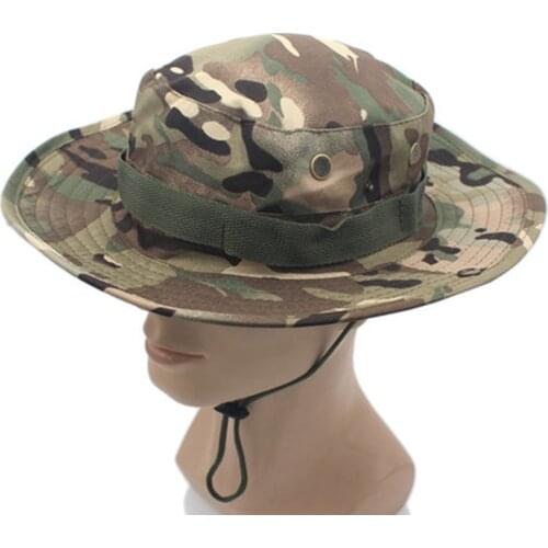 Tactical Multicam Boonie Hat Military Camouflage Bucket Hats Army Hunting Outdoor Hiking Fishing Sun Protector Fisherman Cap Men