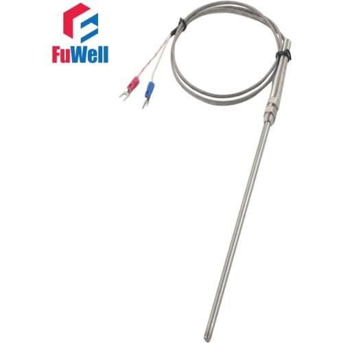 K Type Thermocouple 4x200mm/5x200mm Probe M8 Thread Diameter 1m/2m/3m/4m Wire Length