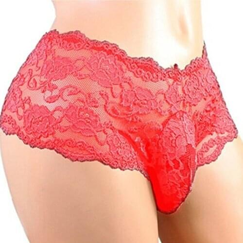 Foulard Pants Man Panties Sexy Underwear Men Cuecas Cueca Masculina Sissy Underwear Lace Thong Enhance Pouch Bikini Briefs
