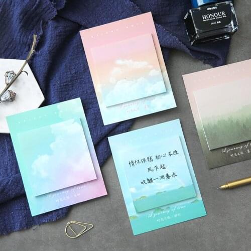 1PCS Creative New Time Tour Series Memo Pad Paper Post Sticky Notes Notepad Stationery Papeleria Office School Supplies