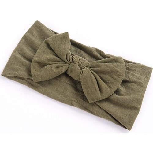 1pc Baby Girls Wide Nylon Turbans Headbands Soft Nylon Knot Bows Head Bands For Girls Teenagers Girls Headwraps Hair Accessories