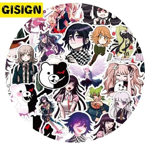 10/30/50pcs Danganronpa Stickers Kids Fridge Japan Anime Sticker Pack Set Childrens Phone Skateboard Stickers For Cans Car