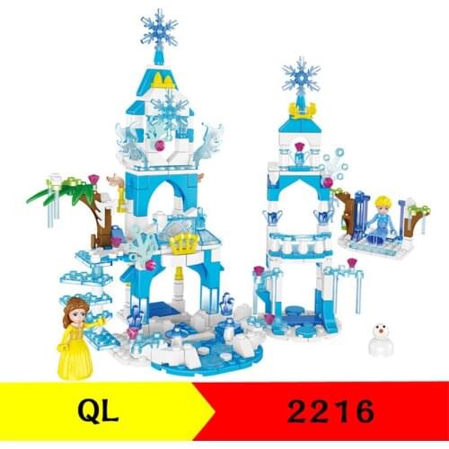 329pcs QL2216 Iceland Pocahontas Girl Series Ice and Snow Paradise Small Particle Assembled Building Blocks Educational Toys
