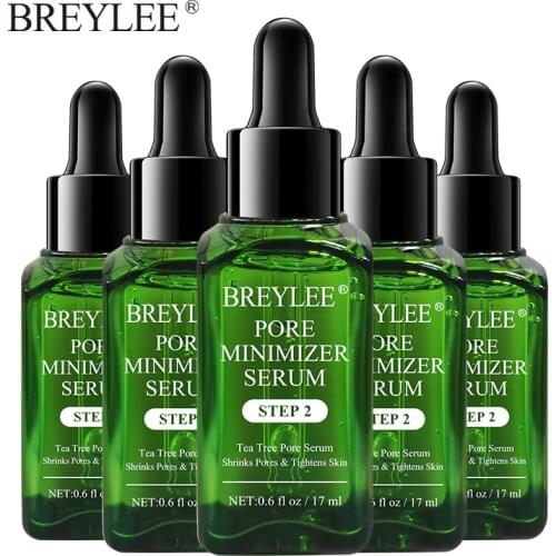 BREYLEE Pore Refining Serum Shrink Pores Tightens Skin Care Essence Moisturizing Whitening Anti-aging Oil Control Essence 5pcs