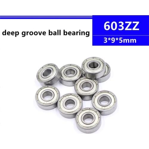 50/100/500pcs 603ZZ 3*9*5 mm miniature bearing R-930ZZ deep groove ball bearing 603Z 603-2Z 3x9x5 mm