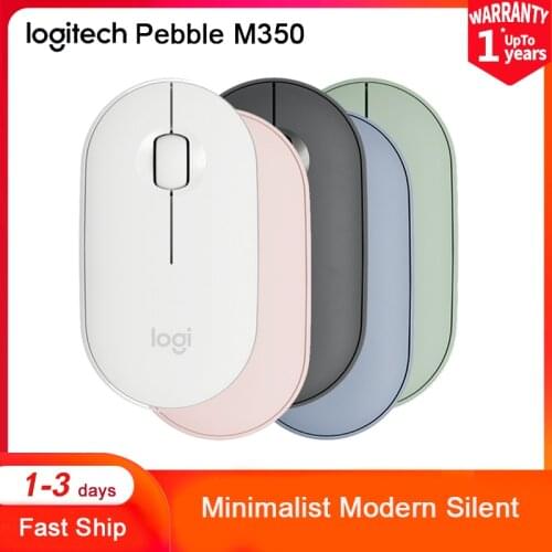Original Logitech Pebble M350 Wireless Bluetooth Mouse Mini&Thin 1000DPI 100g High Precision Optical Tracking Unifying Colorful