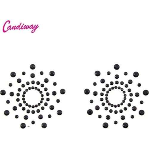 Diamonds Beauty Flower Shape Paste Breast Bra Adhesive erotic lingerie Stickers Nipple Cover Milk Paste for Sexy Women Ladies
