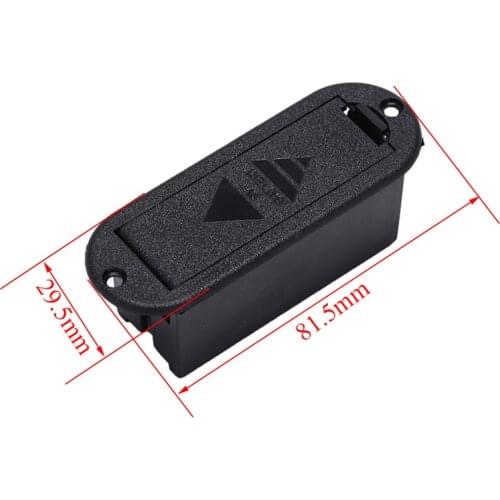 Black 9V Battery Box Case Cover Holders for Guitar Bass Pickup for Ukulele With Wires Black Replacement Battery Holder Box