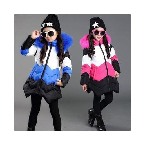 2-15 Years Children Clothes OverCoat For Girls Autumn Winter Outwear Plus Velvet Thicken Hooded Jacket Windbreaker Kids Overcoat