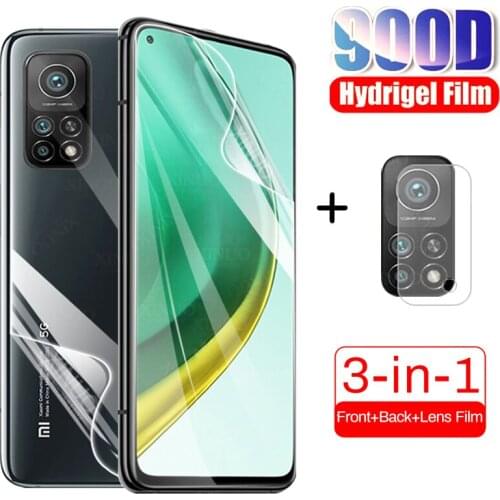 For xiomi mi 10t pro hydrogel film for xiaomi mi 10t mi10t 10 t t10 pro 5g front back screen camera protector film not glass