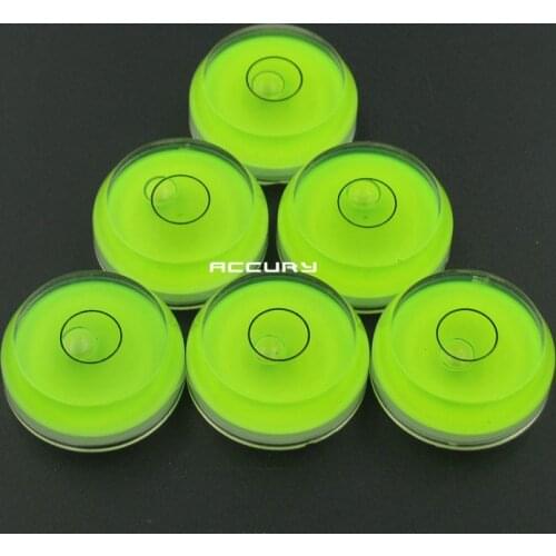 HACCURY 100pcs Diameter 30mm Height 11mm Precision spirit level Bubble level Circular Bullseye Level measurement instrument