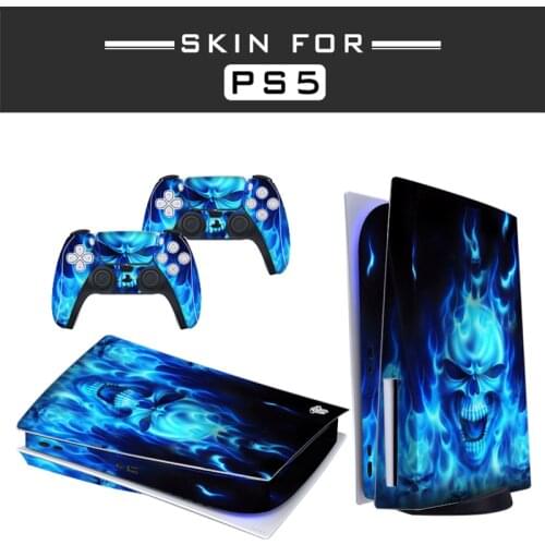 Cool Patterns PS5 Standard Disc Edition Skin Sticker Decal Cover for PlayStation 5 Console Controller PS5 Protection Shell Case
