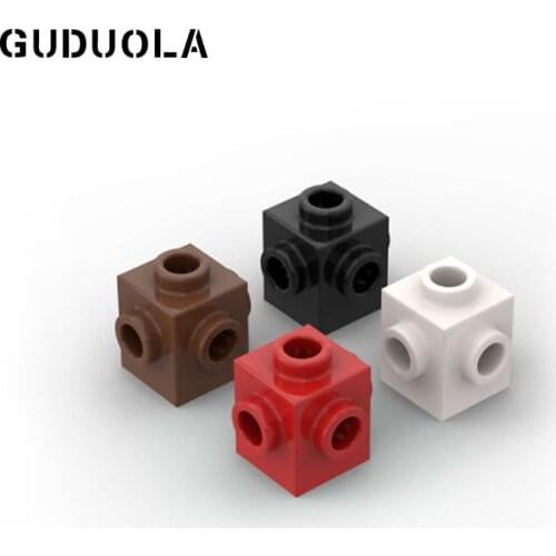 Guduola Brick 1x1 with Studs on Four Sides 4733 Building Block Small Particle MOC Build Assembly block DIY Toys 25pcs/lot