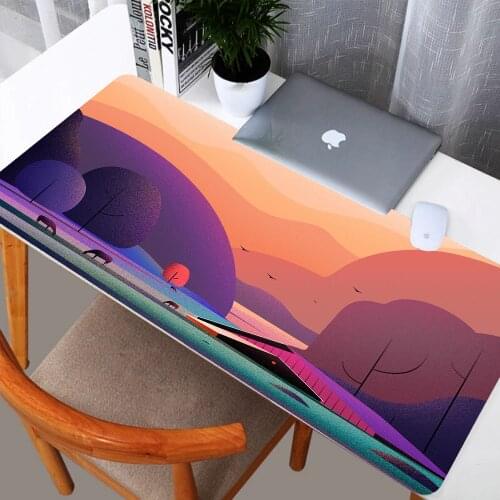 Anime Landscape Table Mat 80x30cm Desktop Computer Keyboard Desktop Decoration Mouse Pad Cover Kawaii Waterproof Gaming Mousepad