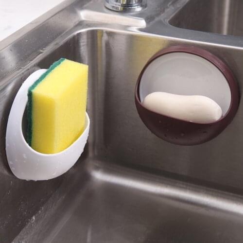 Round Suction Cup Drain Soap Box Plastic Holder Soap Dish Case Storage Rack Strong Sucker Bathroom Shower Accessories