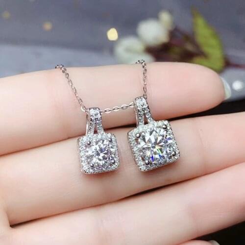 Moissanite pendant 1CT 2CT shiny better than diamond real 925 silver fine jewelry for wedding party gift big sale