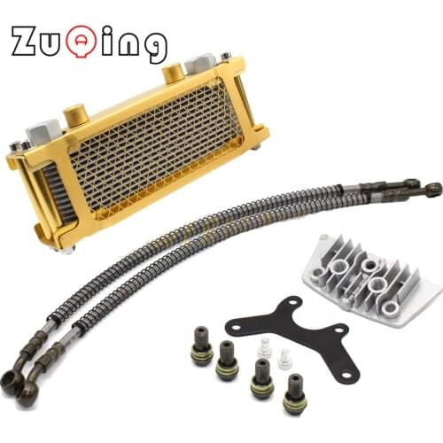 Motorcycle Oil Cooling Cooler Radiator Oil Cooler Set For 50cc-110cc Dirt Bike Monkey Bike DAX Pocket Bike ATV Motor
