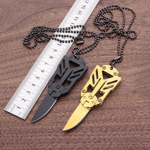 Multiple EDC Outdoor Tools Survive Self-Defense Necklace Camping Tool Folding Tactical knives for edc survival hiking camping