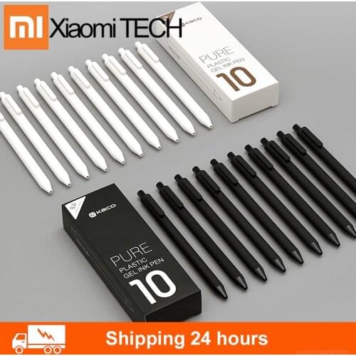 Set pen 10 pieces / batch of original Xiaomi KACO 0.5mm Xiaomi Mi signature P E N Gal ink smooth writing durable signature writi