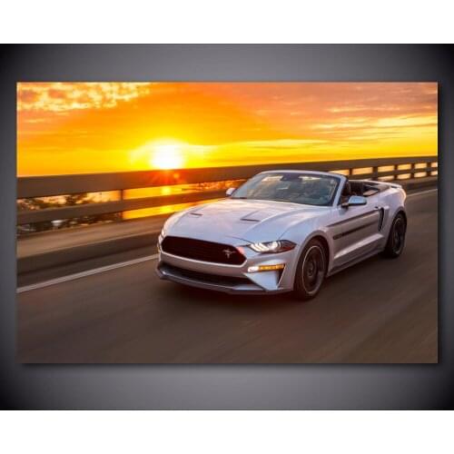 Wall Art Picture Fords Mustang GT Convertible Car California Vehicle Painting canvas posters and prints Modern Home decoration