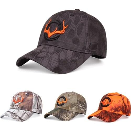 2021 New Camo Baseball Cap Fishing Caps Men Outdoor Hunting Camouflage Jungle Hat 3D Deer Head Hiking Casquette Gorras