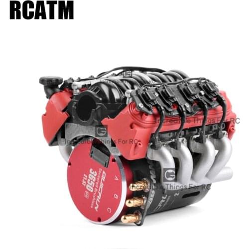 Classic V8 LS7 Simulated Engine Motor Fan Radiator For 1/10 RC Crawler Car Traxxas TRX4 TRX6 G500 SCX10 Rc4wd D90 VS4 Upgrade