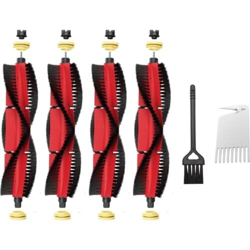 4pcs Detachable Main brush brush roller for Xiaomi roborock S5 S6 / S5 S6 Max Maxv Pure / S50 S60 S52 S55 / E4 E3 Vacuum Robot
